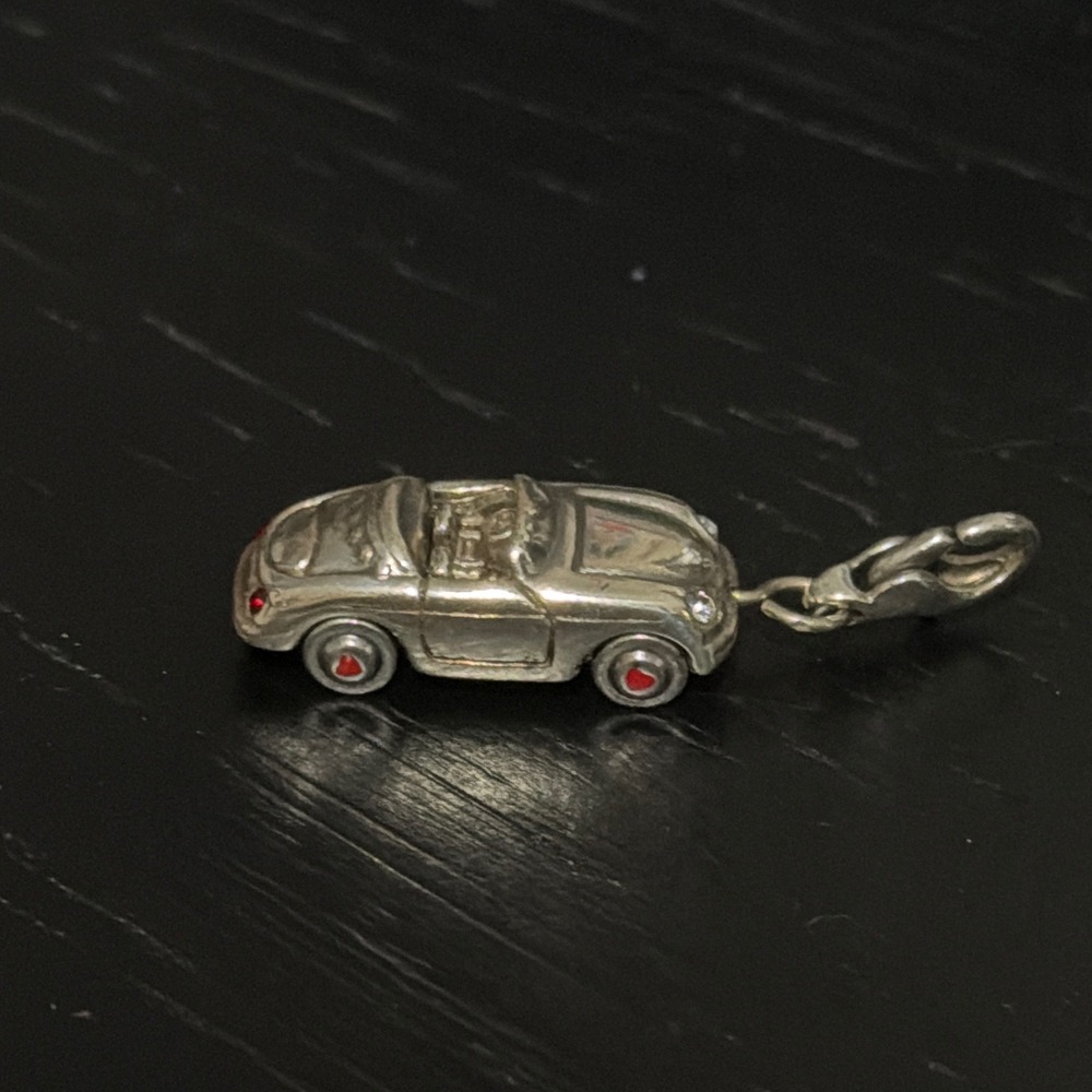 Brighton Speedster‎ Convertible Car Charm Hook on Silver Plated Lobster Hook